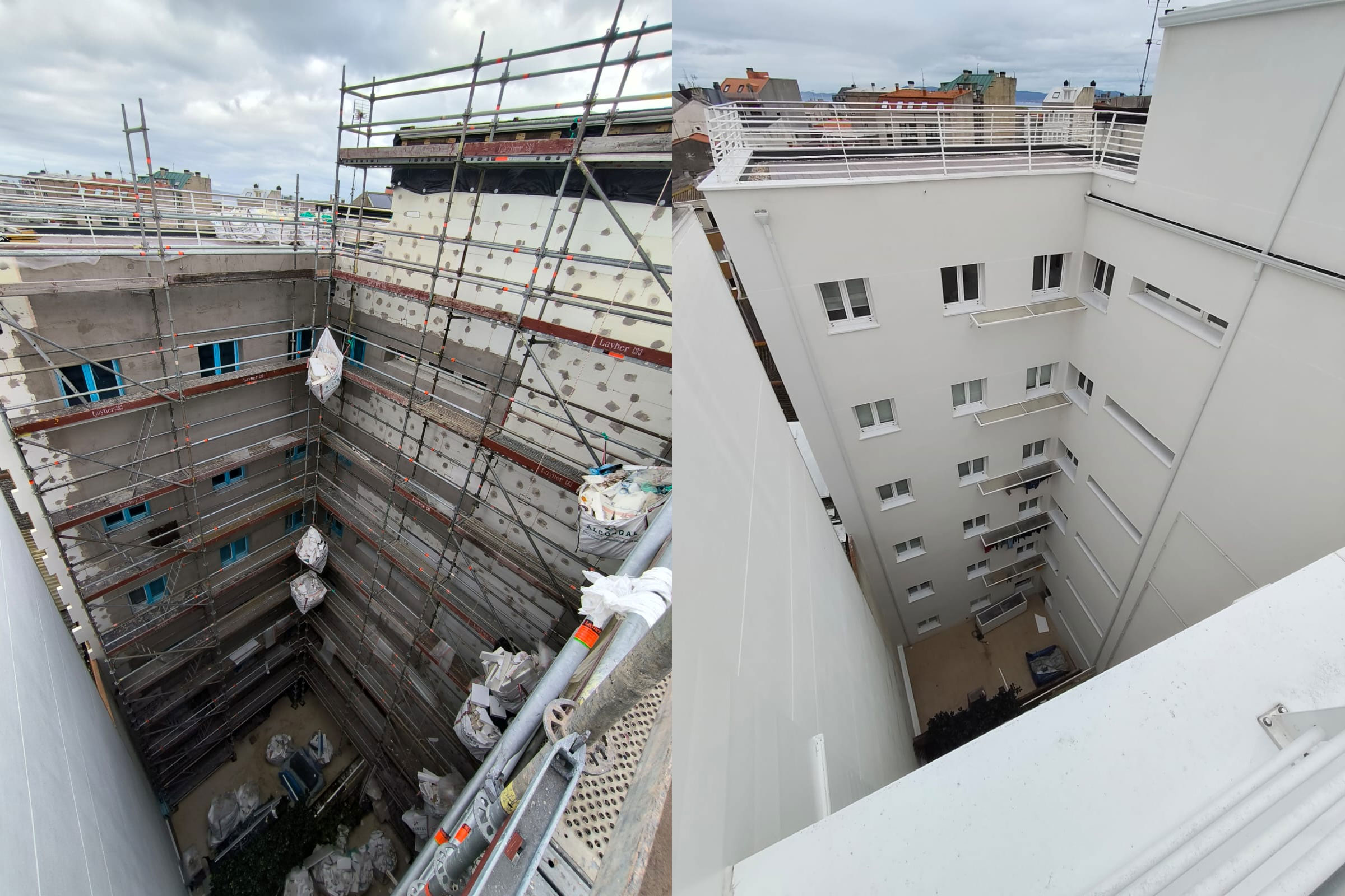 Instalación SATE edificio residencial